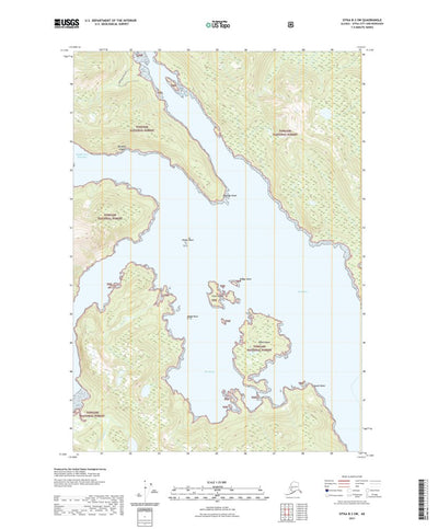 United States Geological Survey Sitka B-3 SW, AK (2021, 25000-Scale) digital map