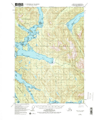 United States Geological Survey Sitka B-5, AK (1948, 63360-Scale) digital map