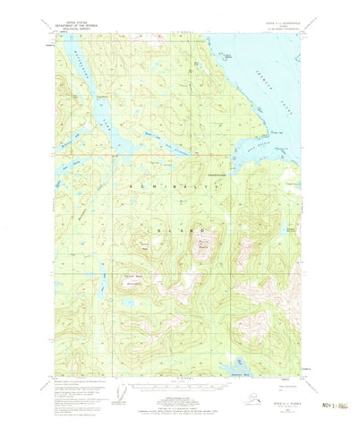 United States Geological Survey Sitka C-1, AK (1951, 63360-Scale) digital map