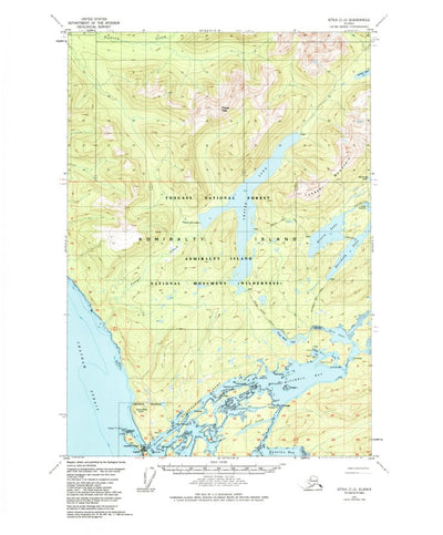 United States Geological Survey Sitka C-2, AK (1951, 63360-Scale) digital map