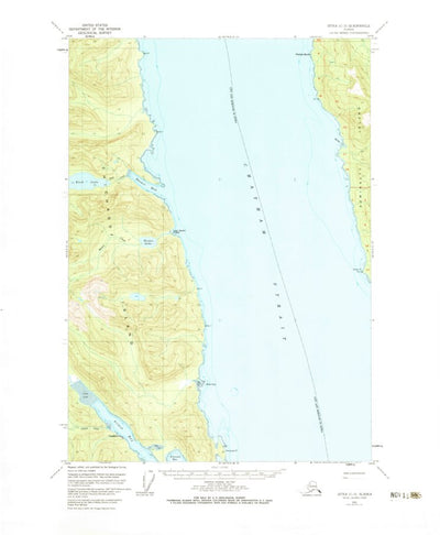 United States Geological Survey Sitka C-3, AK (1951, 63360-Scale) digital map