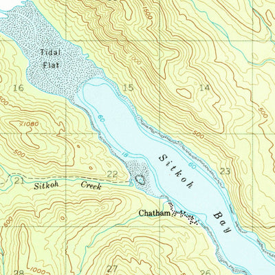 United States Geological Survey Sitka C-3, AK (1951, 63360-Scale) digital map