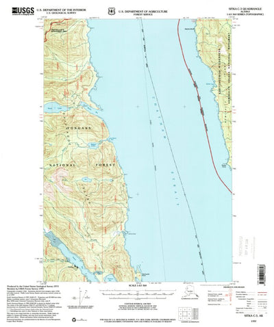 United States Geological Survey Sitka C-3, AK (1997, 63360-Scale) digital map