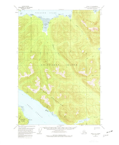 United States Geological Survey Sitka C-4, AK (1951, 63360-Scale) digital map