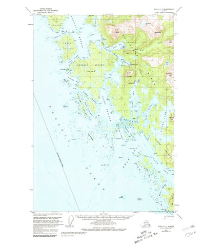 United States Geological Survey Sitka C-7, AK (1951, 63360-Scale) digital map