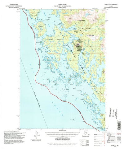 United States Geological Survey Sitka C-7, AK (1994, 63360-Scale) digital map