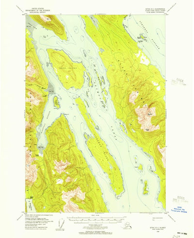 United States Geological Survey Sitka D-1, AK (1948, 63360-Scale) digital map