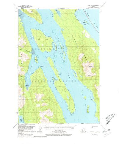 United States Geological Survey Sitka D-1, AK (1951, 63360-Scale) digital map