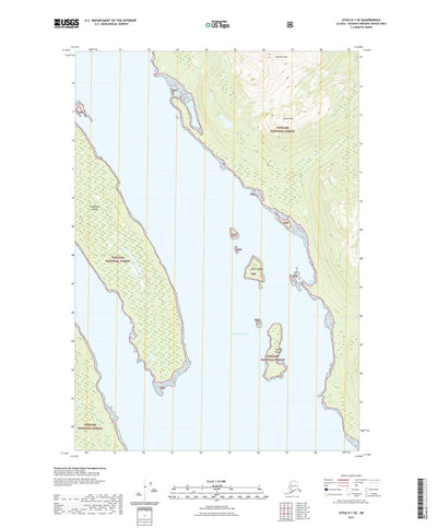 United States Geological Survey Sitka D-1 SE, AK (2021, 25000-Scale) digital map