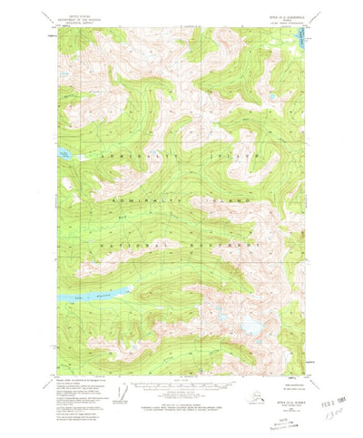 United States Geological Survey Sitka D-2, AK (1951, 63360-Scale) digital map