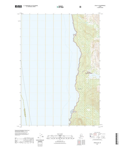 United States Geological Survey Sitka D-3 SE, AK (2021, 25000-Scale) digital map