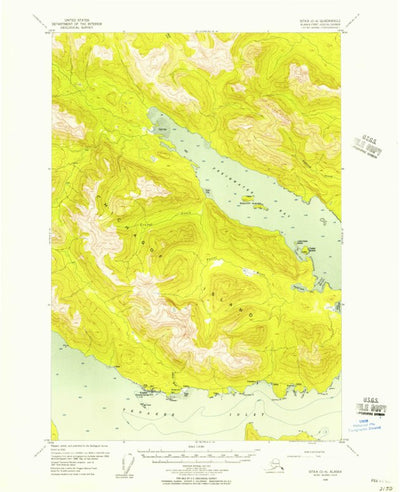 United States Geological Survey Sitka D-4, AK (1948, 63360-Scale) digital map