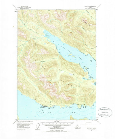 United States Geological Survey Sitka D-4, AK (1955, 63360-Scale) digital map