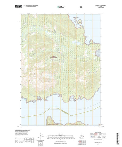 United States Geological Survey Sitka D-4 SE, AK (2021, 25000-Scale) digital map