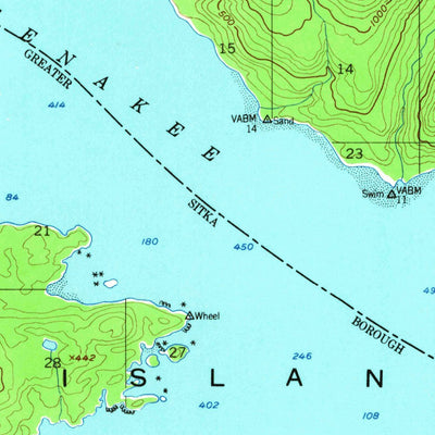 United States Geological Survey Sitka D-5, AK (1951, 63360-Scale) digital map
