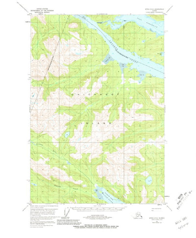 United States Geological Survey Sitka D-6, AK (1951, 63360-Scale) digital map