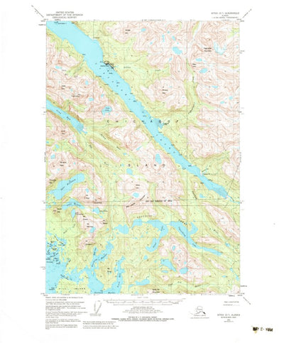United States Geological Survey Sitka D-7, AK (1951, 63360-Scale) digital map