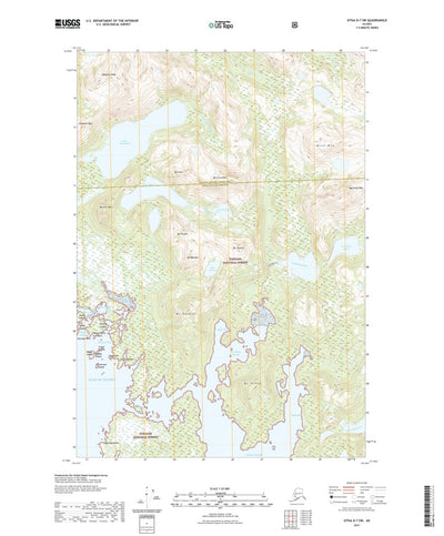 United States Geological Survey Sitka D-7 SW, AK (2021, 25000-Scale) digital map