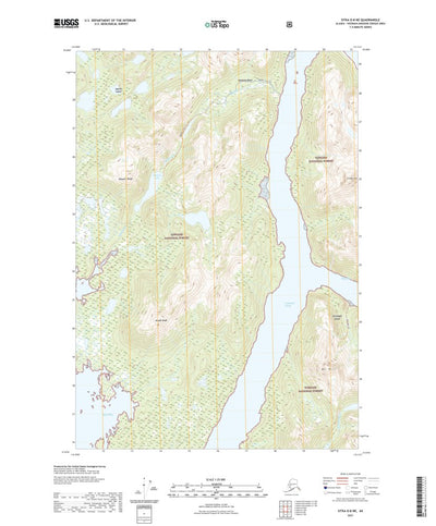 United States Geological Survey Sitka D-8 NE, AK (2021, 25000-Scale) digital map
