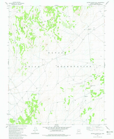 United States Geological Survey Sitting Coyote Hill, AZ (1982, 24000-Scale) digital map