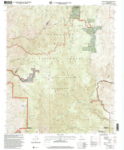 United States Geological Survey Sitton Peak, CA (1997, 24000-Scale) digital map