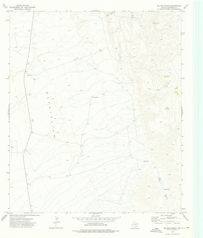 United States Geological Survey Six Bar Ranch, TX (1973, 24000-Scale) digital map