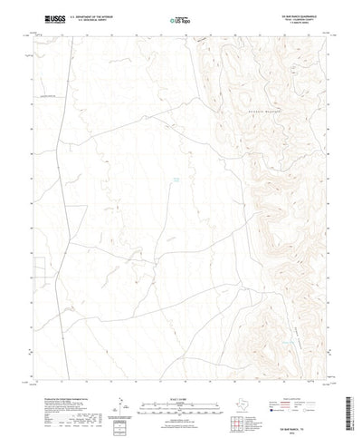 United States Geological Survey Six Bar Ranch, TX (2022, 24000-Scale) digital map