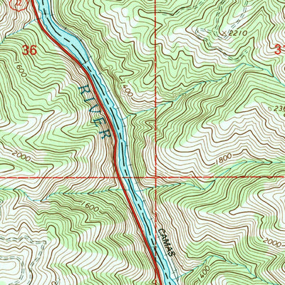 United States Geological Survey Sixmile Creek, ID (1994, 24000-Scale) digital map