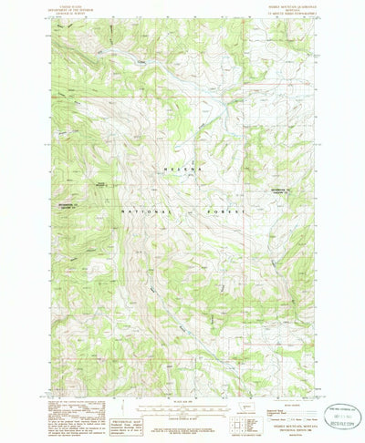 United States Geological Survey Sixmile Mountain, MT (1986, 24000-Scale) digital map