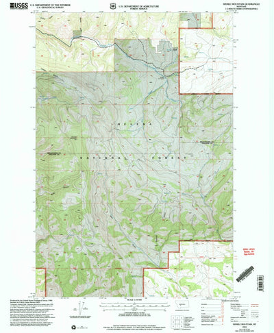 United States Geological Survey Sixmile Mountain, MT (2001, 24000-Scale) digital map