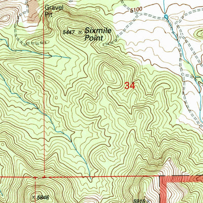 United States Geological Survey Sixmile Point, UT (2001, 24000-Scale) digital map