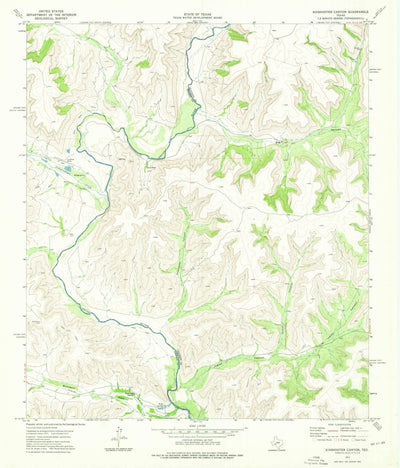 United States Geological Survey Sixshooter Canyon, TX (1973, 24000-Scale) digital map