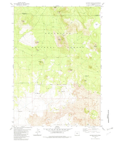 United States Geological Survey Sixteen Butte, OR (1982, 24000-Scale) digital map