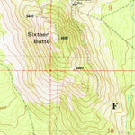 United States Geological Survey Sixteen Butte, OR (1982, 24000-Scale) digital map