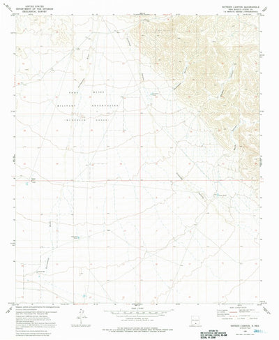 United States Geological Survey Sixteen Canyon, NM (1980, 24000-Scale) digital map