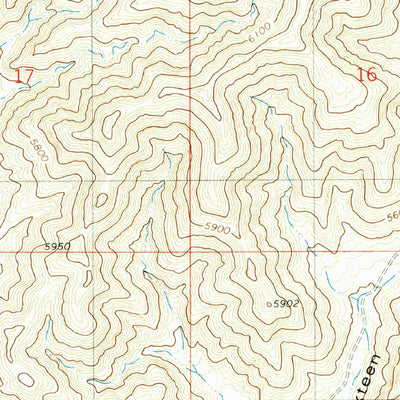 United States Geological Survey Sixteen Canyon, NM (1980, 24000-Scale) digital map