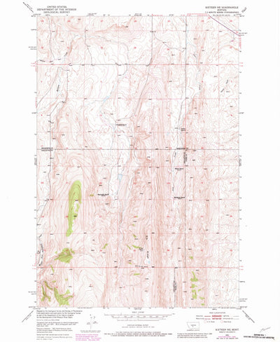 United States Geological Survey Sixteen NE, MT (1951, 24000-Scale) digital map