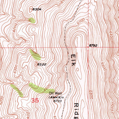 United States Geological Survey Sixteen NE, MT (1951, 24000-Scale) digital map
