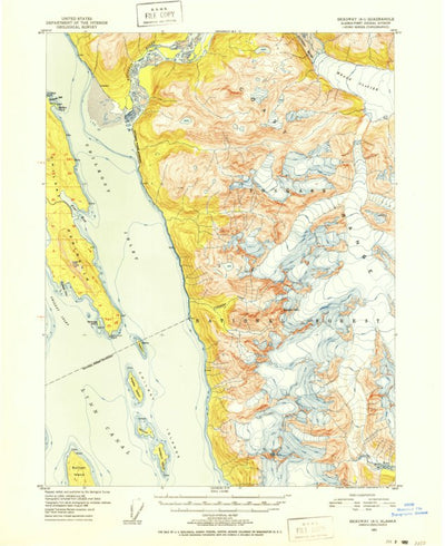 United States Geological Survey Skagway A-1, AK (1951, 63360-Scale) digital map
