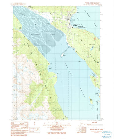 United States Geological Survey Skagway A-2 NE, AK (1991, 25000-Scale) digital map