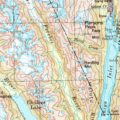 United States Geological Survey Skagway, AK (1961, 250000-Scale) digital map