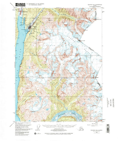United States Geological Survey Skagway B-1, AK (1949, 63360-Scale) digital map