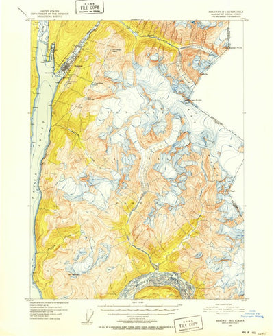 United States Geological Survey Skagway B-1, AK (1951, 63360-Scale) digital map