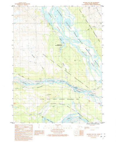 United States Geological Survey Skagway B-3 NW, AK (1991, 25000-Scale) digital map