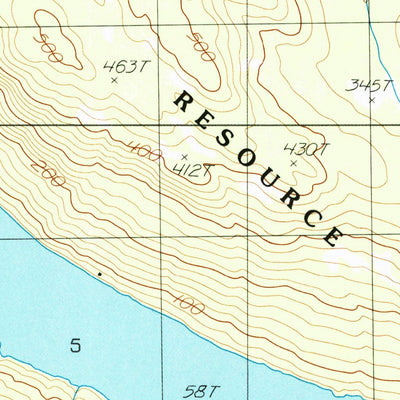 United States Geological Survey Skagway B-3 SE, AK (1991, 25000-Scale) digital map