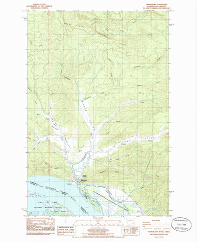 United States Geological Survey Skamokawa, WA-OR (1985, 24000-Scale) digital map