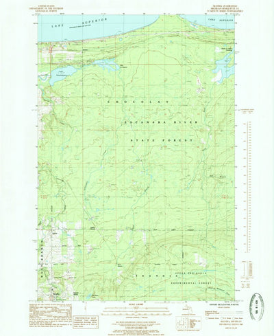 United States Geological Survey Skandia, MI (1985, 24000-Scale) digital map