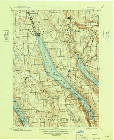 United States Geological Survey Skaneateles, NY (1902, 62500-Scale) digital map