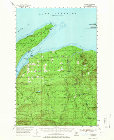 United States Geological Survey Skanee, MI (1954, 62500-Scale) digital map