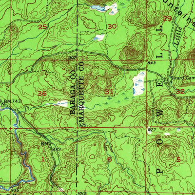 United States Geological Survey Skanee, MI (1954, 62500-Scale) digital map